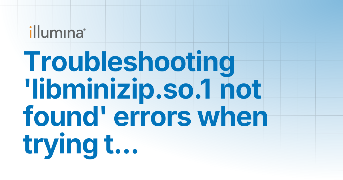 Troubleshooting 'libminizip.so.1 not found' errors when trying to