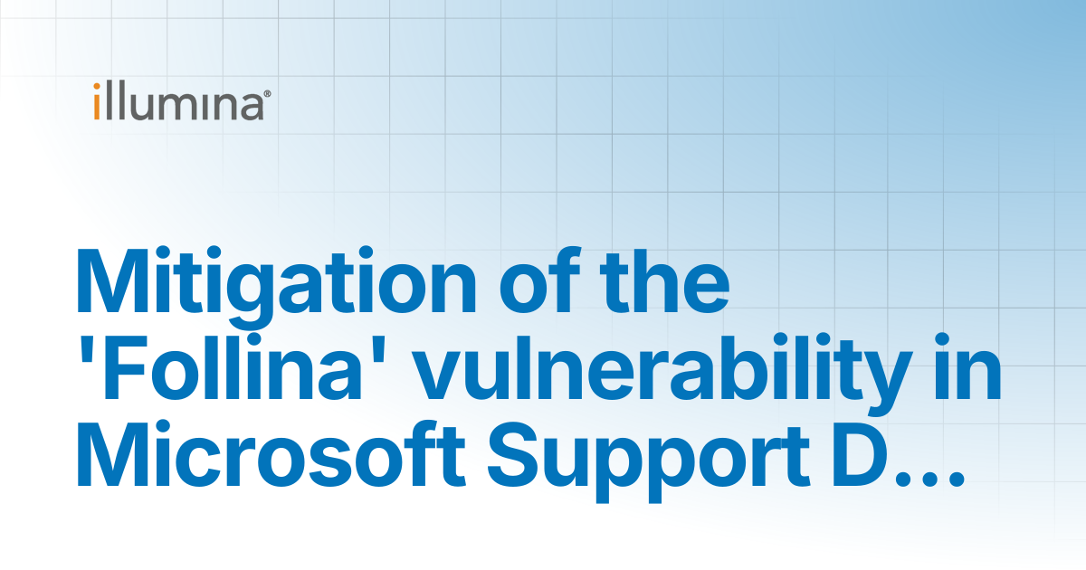 Mitigation of the 'Follina' vulnerability in Microsoft Support